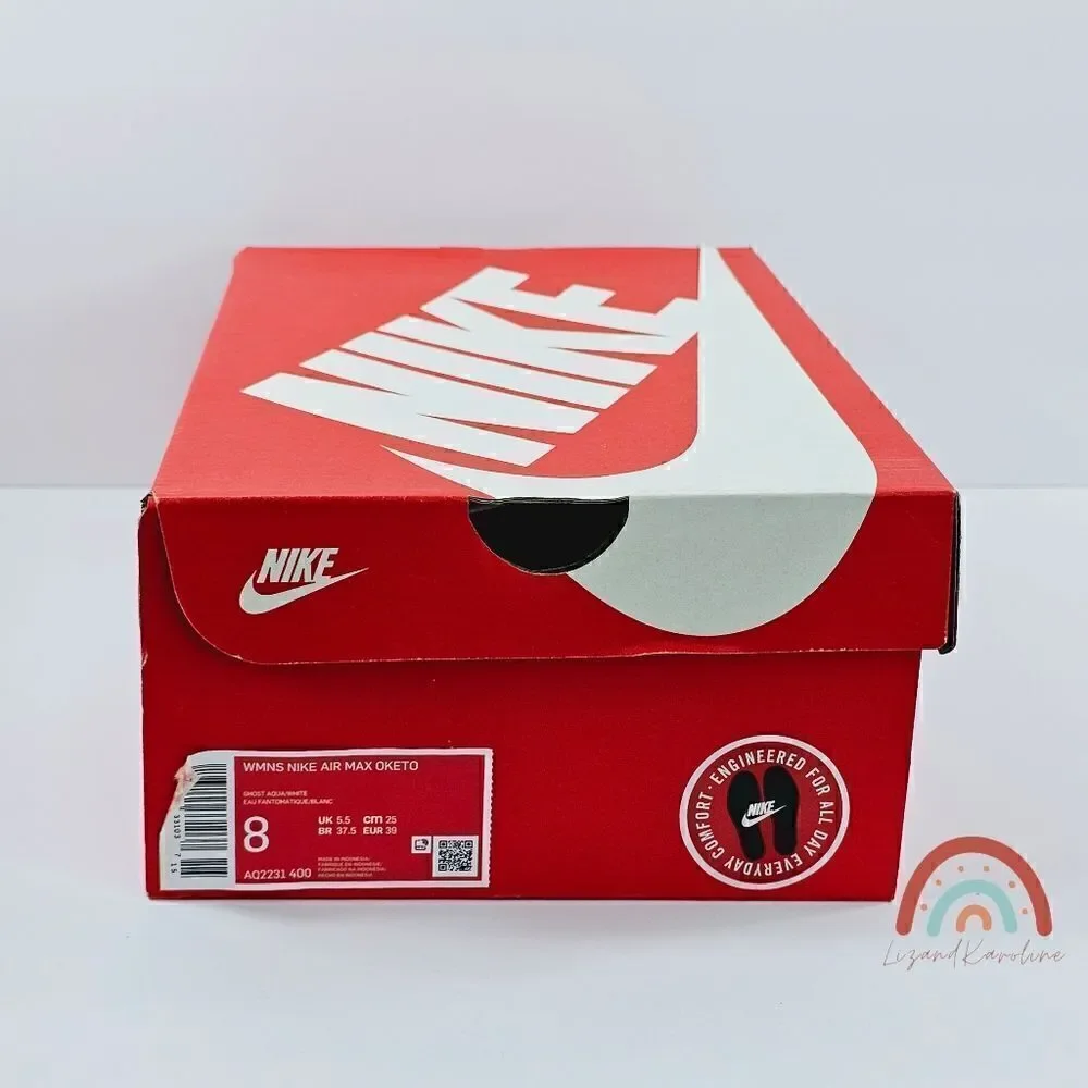 New! Nike Air Max Oketo Aqua White Running Sneakers Shoes